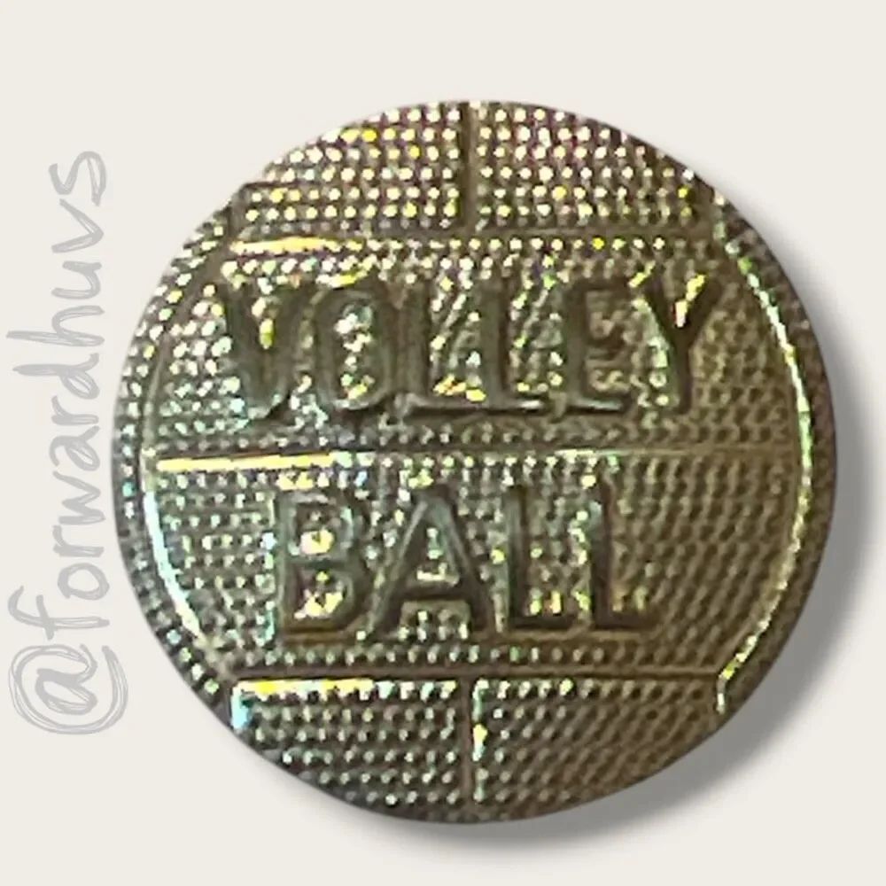 Vintage Volleyball Gold Tone Lapel Pin Sports Team Award 1”
